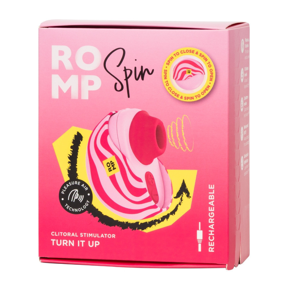 Вакуумний стимулятор клітора ROMP Spin в тревел-форматі, рожевий Sex Aura Київ - фото 3
