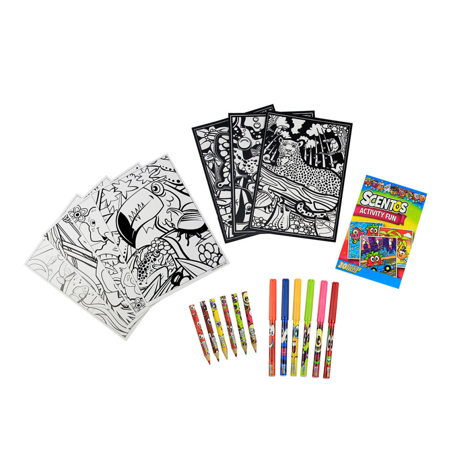 Ароматний набір для творчості "Смішні розмальовки" Scentos 42558, маркери, олівці, розмальовки Вінниця - фото 2