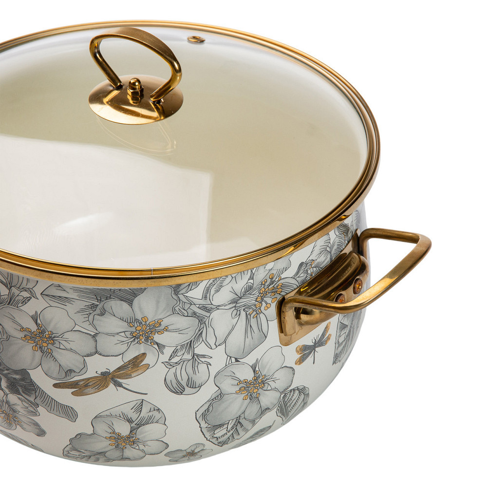 Эмалированная кастрюля объемом 6,5 л для газовых, электрических и индукционных плит HP-2-107 Киев - изображение 5