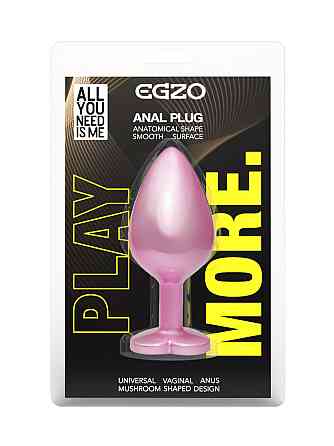 Анальна пробка з кристалом EGZO - Pink Perl Heart Plug Rose, size S Sex Aura Київ