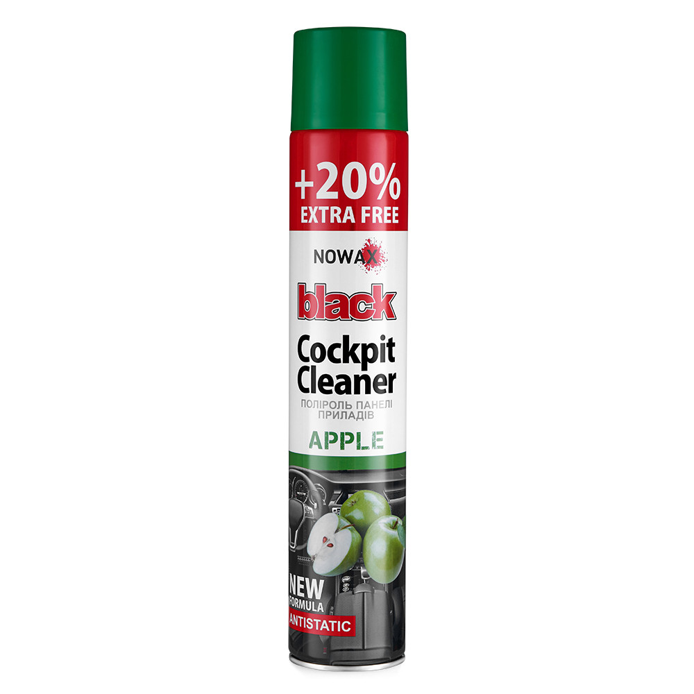Поліроль для панелі приладів Nowax Cockpit Cleaner Spray Яблуко, 750мл Львів - фото 1