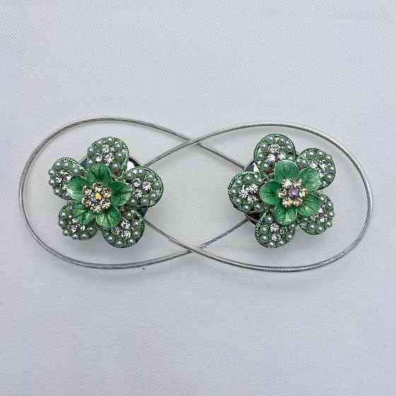 Магніти для штор та гардин "Flowers" набір 2 шт М'ятний (81-190) Київ