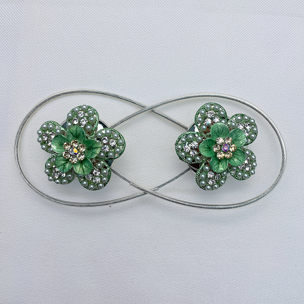 Магніти для штор та гардин "Flowers" набір 2 шт М'ятний (81-190) Київ - фото 5