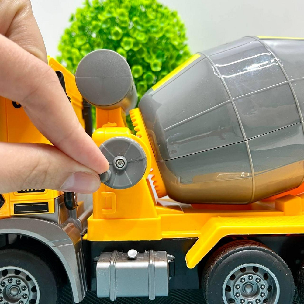 Машинка самоскид бетономішалка на радіокеруванні акумулятор підсвічування рухомі деталі Жовта (YJ-114-2-116-1) Чернигов - изображение 9