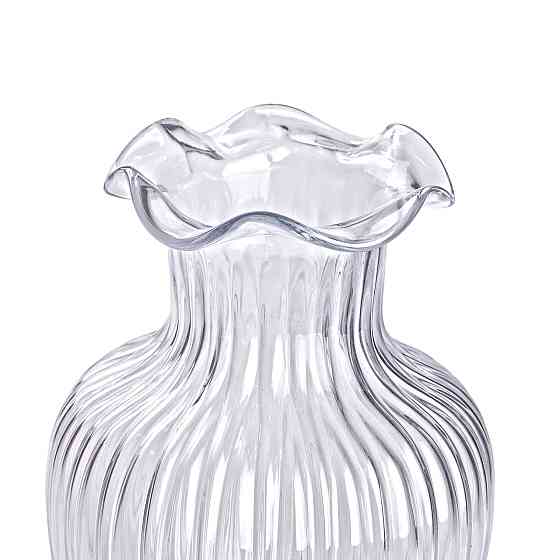Yiwu Скляна ваза, декоративна фігурка 24,5 см, прозора HP-1701 Коломия