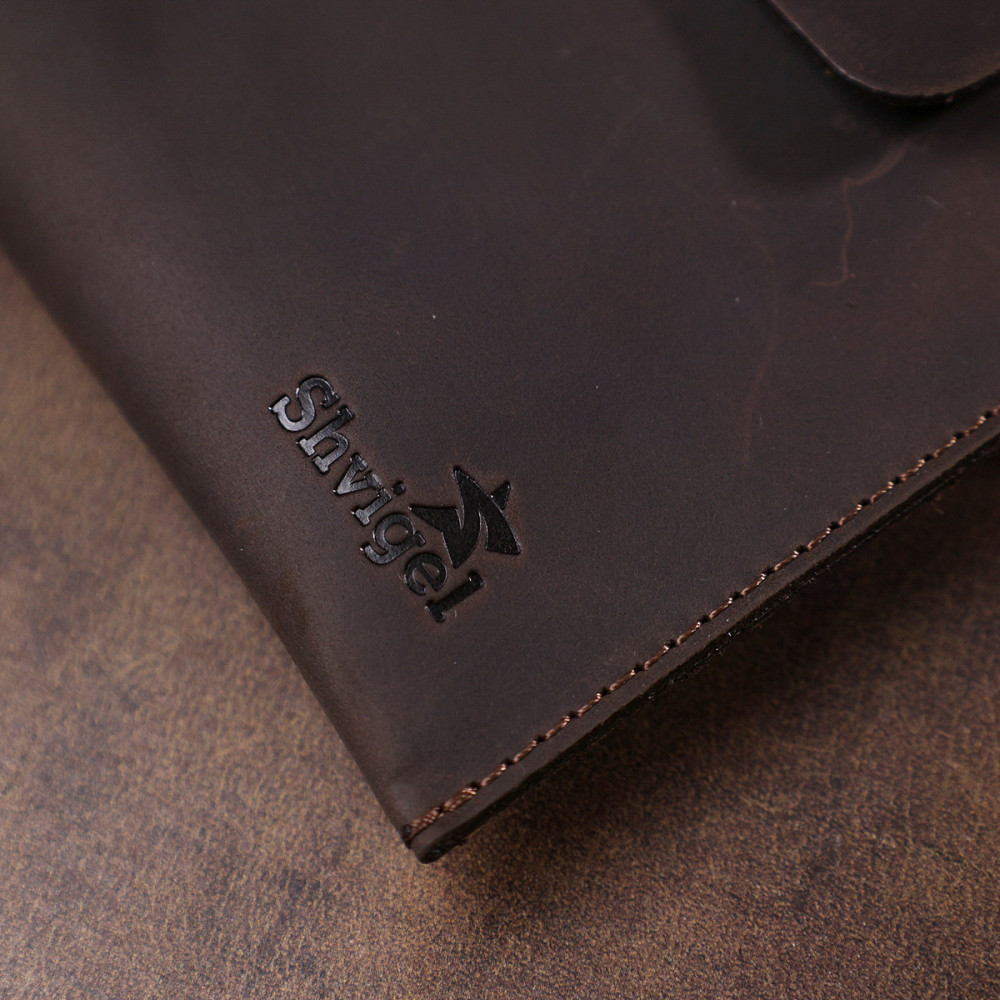 Шкіряна вінтажна тревел-косметичка Коричневий (SHVIGEL) Київ - фото 4