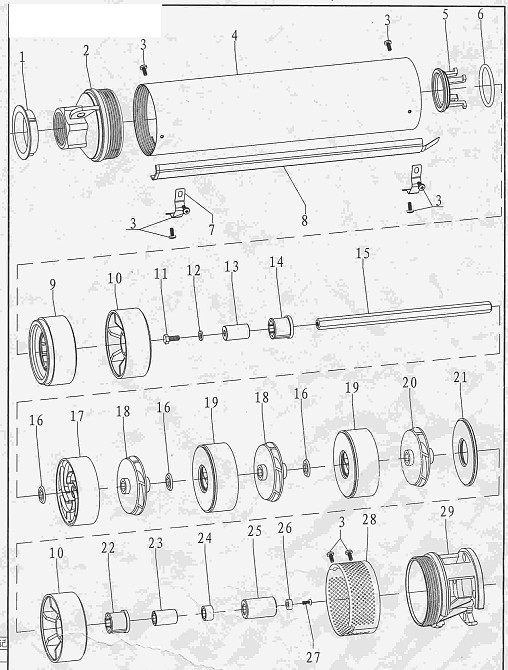 Dongyin Насос центробежный скважинный 2.2кВт H 144(96)м Q 140(100)л/мин Ø102мм DONGYIN 4SDm6/20 Коломыя - изображение 3