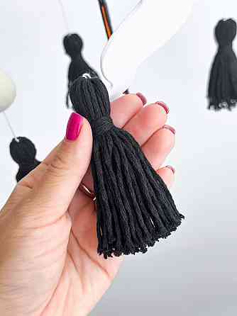 Дитячий мобіль на ліжечко для немовлят ручної роботи WooolyWool «Хеловін» Київ