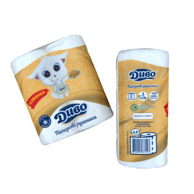 Бумажные полотенца Диво С ароматом свежего печенья 2 слоя 2 рулона (4820003837443) Винница - изображение 4