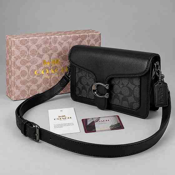 Женская стильная кросбоди Coach Tabby Shoulder light grey Lux Киев