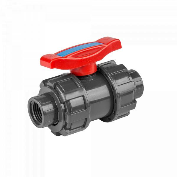 Кран кульовий рівнопрохідний, РВ 3/4", для труб ПВХ PN16, DSRA16V2SF34F34 Київ - фото 1
