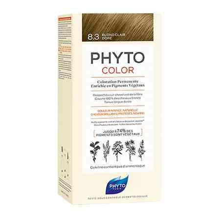 Фіто Фітоколор Безаміачна крем-фарба для волосся Phyto PhytoColor Coloration Permanente 8.3 Світло-русявий золотистий 112 мл Дніпро