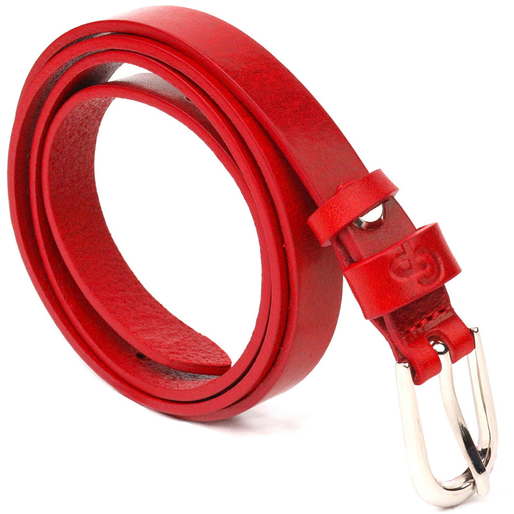 Яркий женский ремень из натуральной кожи Красный (GRANDE PELLE) Киев - изображение 6