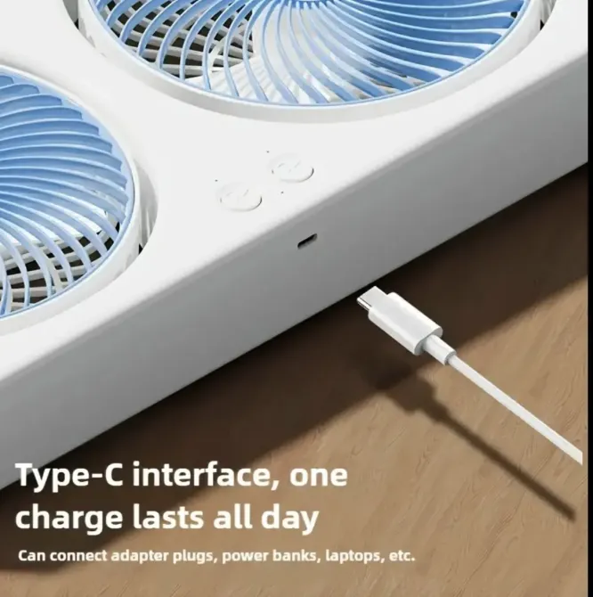 Компактный настольный вентилятор с двойным потоком воздуха и циркуляцией воздуха AND LY-879 Коломия - фото 8