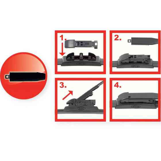 Адаптер двірника 6/8 pinch tab (2шт) щітки Мукачево
