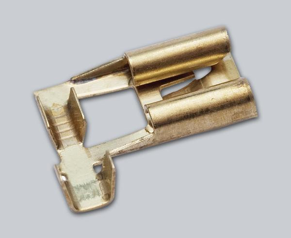 Клемма кабельная плоская угловая (мама) 7,7 мм 0,75-2,5 кв.мм. латунь WTE (Турция) Полтава - изображение 1
