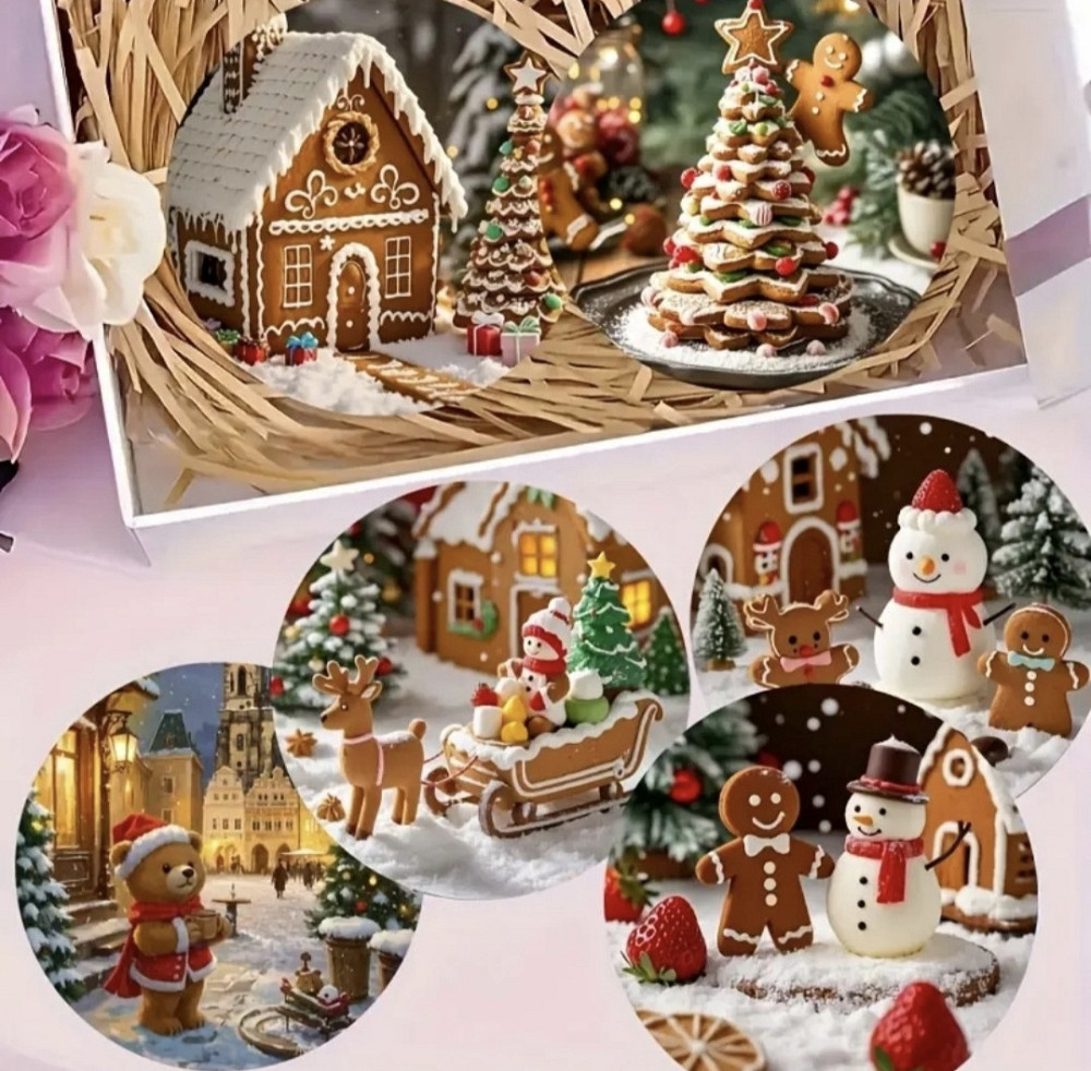 Комплект різдвяних підставок під чашки 6 шт №5 Смела - изображение 1