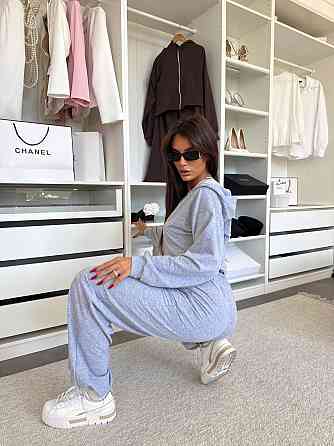 Женский прогулочный костюм двойка: зип худи и штаны двунитка Меланж, 46/48 Одесса