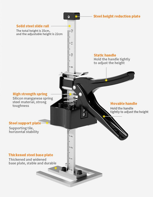 Регулировщик высоты плитки,подъемник для плитки,регулятор высоты плитки,локатор плитки(premium class) JNZ (00000112515) Киев - изображение 8