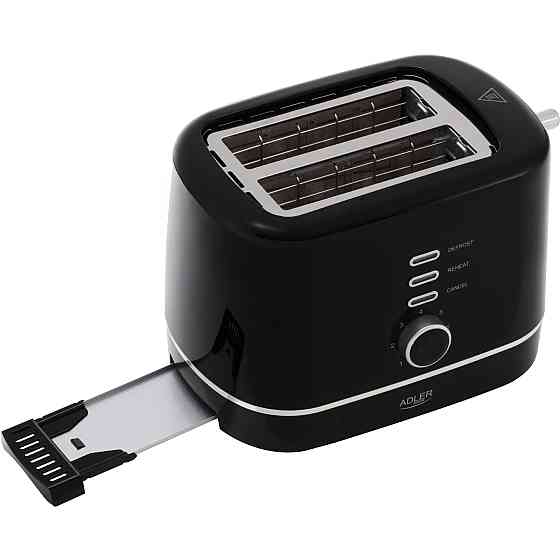 Тостер Adler AD 3224 black 850Вт/ 2 відділення/7 режимів підсмажування/розморожування/підігрів булок Вінниця