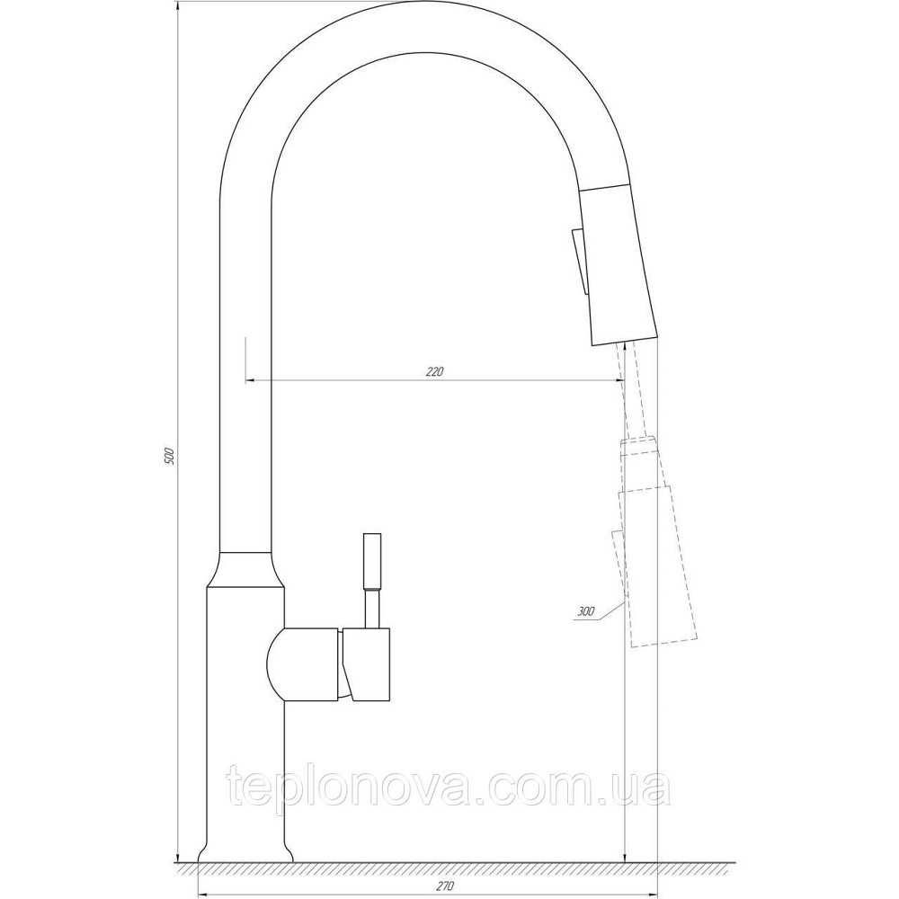 Смеситель для кухни Globus Lux ALPEN SBT1-2033-BB Черновцы - изображение 4