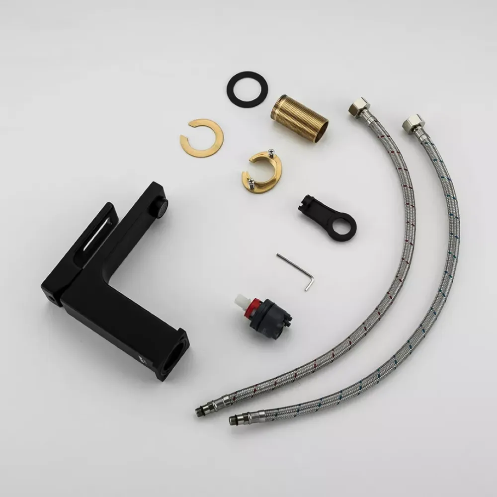 Смеситель для умывальника GAPPO G1017-6 черный Киев - изображение 6