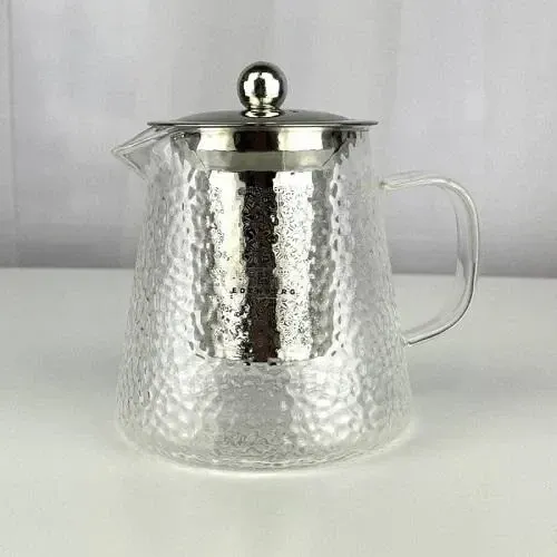 Стильний Чаканої Скляний Чайник-Заварник 450 мл. Термостійкі До 500° Одеса - фото 2