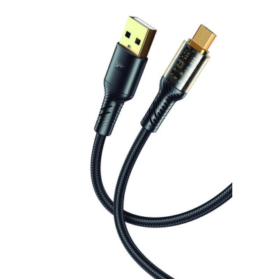 Дата кабель USB 2.0 AM to Micro 5P 1.0m 2.4A black XO (NB229-M-1-BK) Вінниця - фото 1