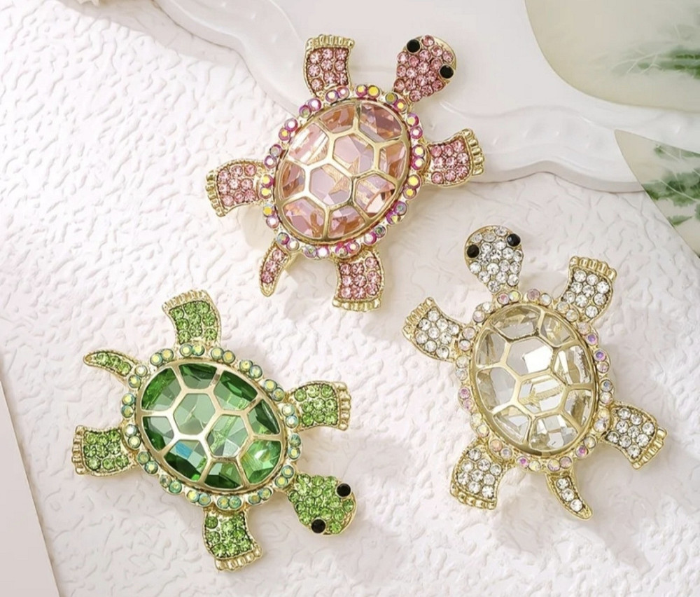 Брошка "Черепашка" Білий (0225) Сміла - фото 7