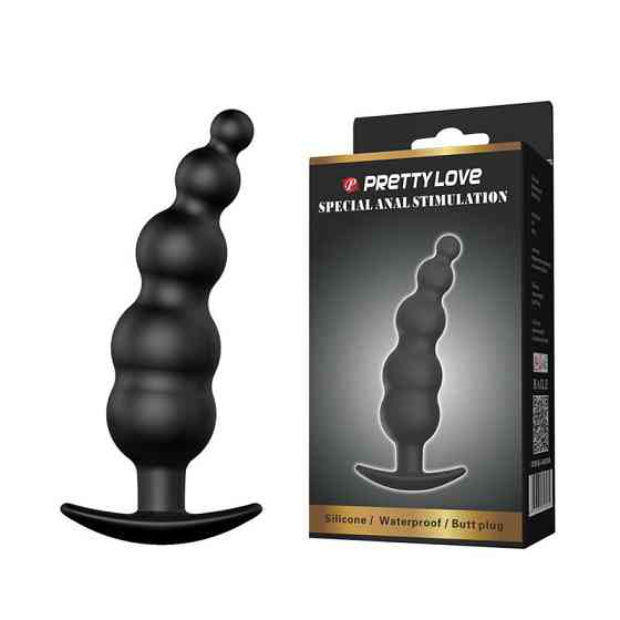 Анальна пробка - Pretty Love Special Anal Stimulation Butt Plug Black Sex Aura Київ