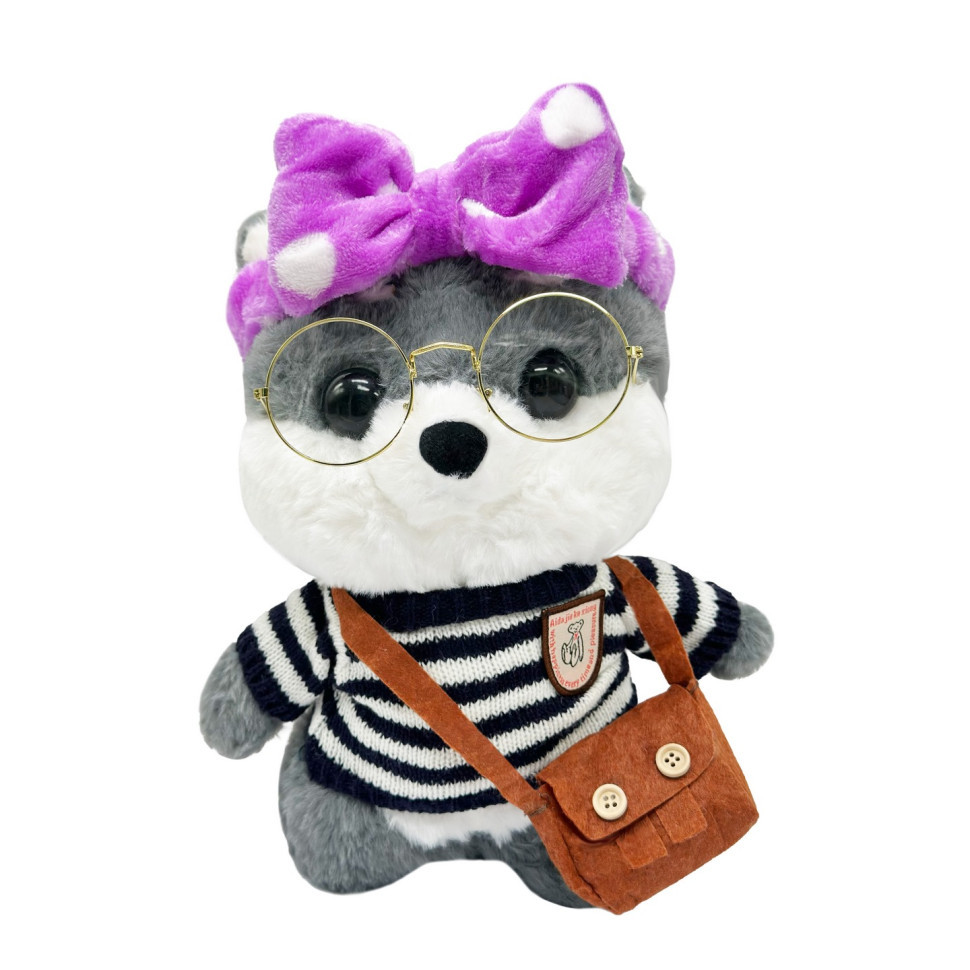 М'яка іграшка "Песик" K0201(Grey) одяг в асортименті, 30 см Вінниця - фото 2