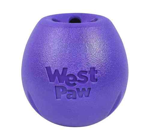 Игрушка для собак мяч с тайником для лакомств West Paw Rumbl Large Eggplant (Вест Пав Рамбл) Запорожье