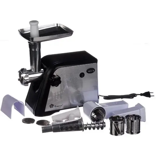 Мясорубка Domotec MS-2024 3000 Вт с соковыжималкой, шинковкой, реверсом и 7 насадками для фарша и овощей Одесса - изображение 2