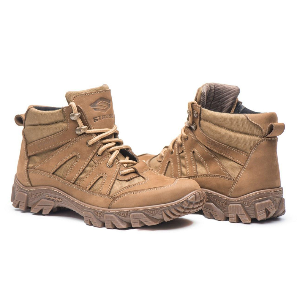 Тактичні черевики шкіряні, кордура. Прошиті, Міцні (койот) 40 (26,5) Харків - фото 6