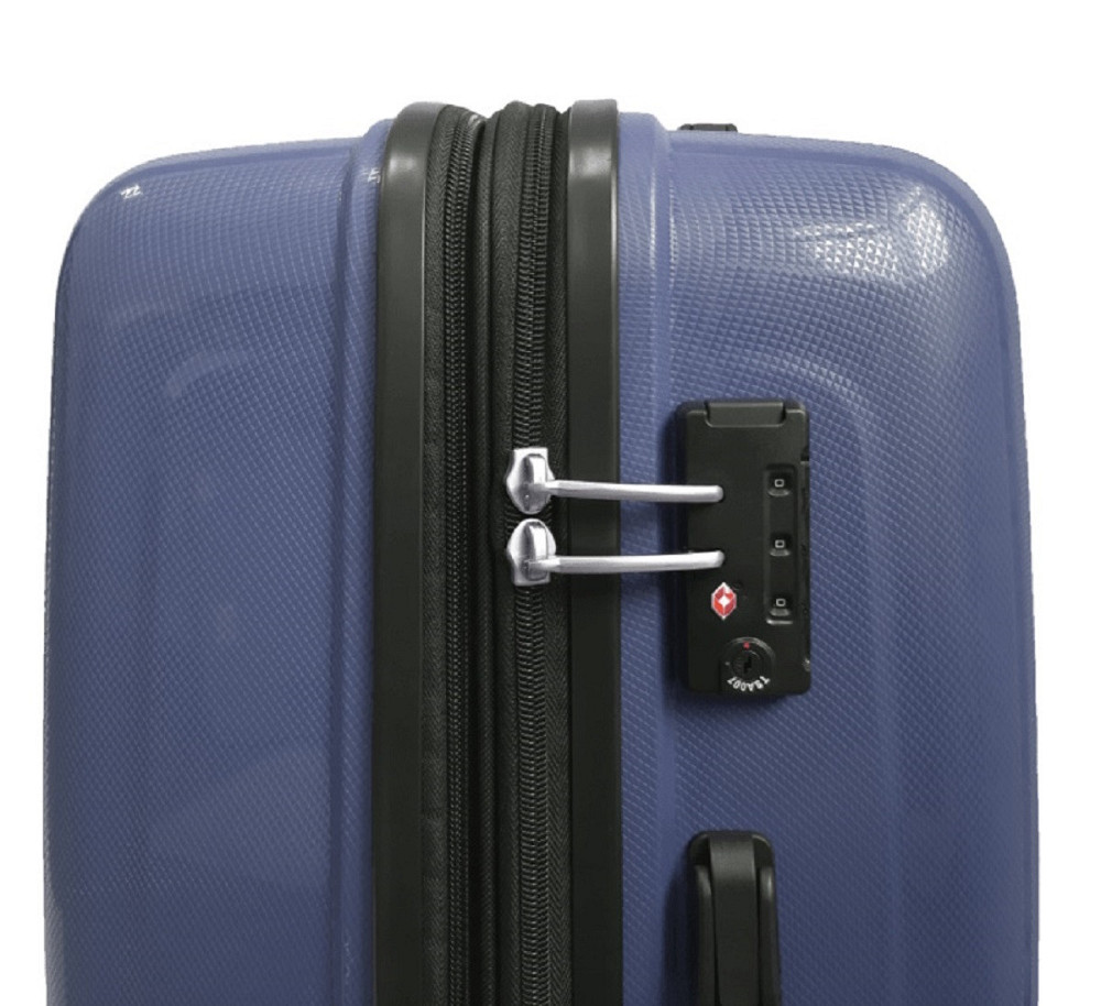 Чемодан пластиковый AIRTEX 241 малый 55 см синий Киев - изображение 6