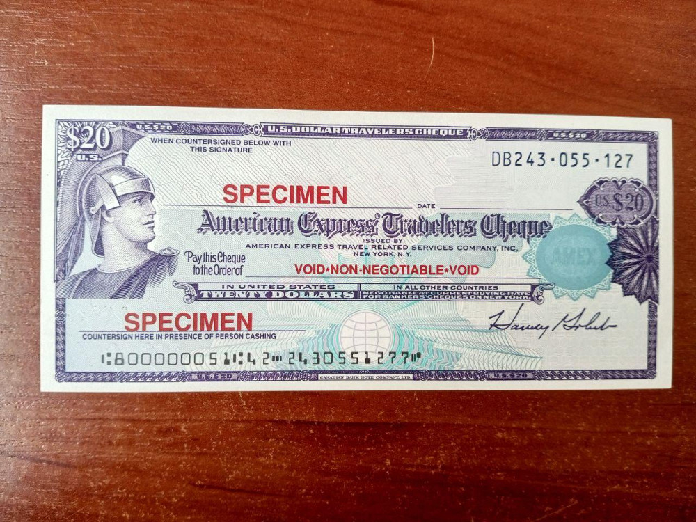 Чек Америкен экспресс 20 $ DB 243.055.127 Полтава - фото 1
