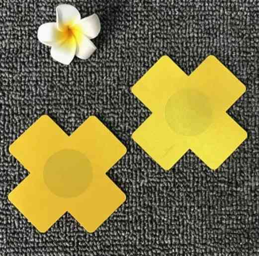 Наклейки на груди Хрестики 8 см жовтий Київ