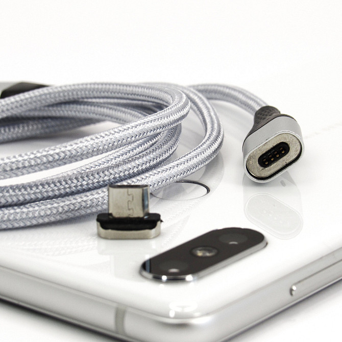 Магнітний кабель MicroUsb Floveme 1 м Gray Київ - фото 1
