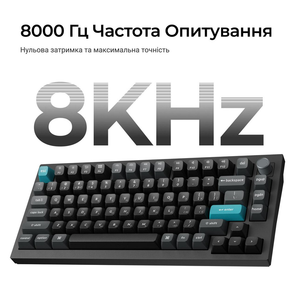 Клавіатура бездротова Keychron Q1 Ultra Keychron Red Switch Black RGB (Q1U-M1-UA) ( 25247 ) Харьков - изображение 10