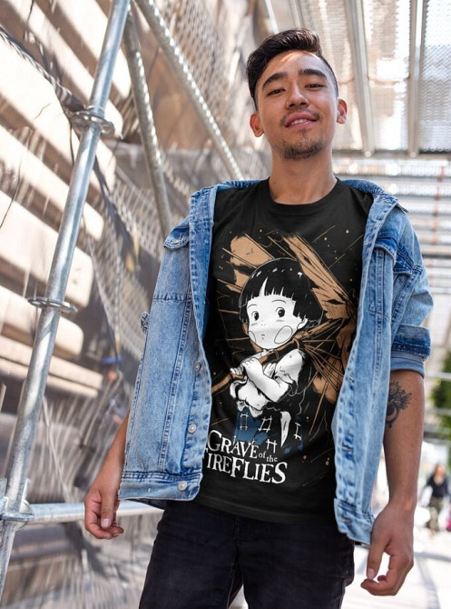 Футболка аниме Граве Фирефлиес Классик С оверсайз (S/M/L) Черний AnimeJ0933 Днепр - изображение 4