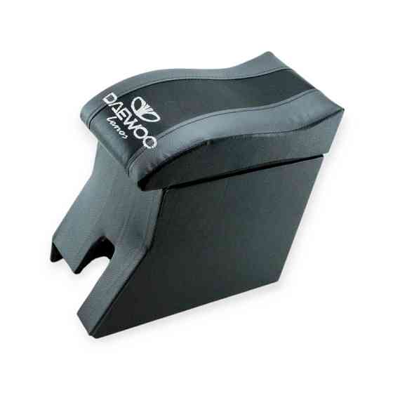 Подлокотник daewoo lanos серый с вышивкой (кожзам) new изгибом Мукачево