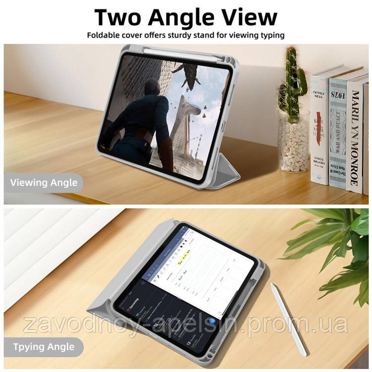 IPad Air 13 A2899\A2898\A2900 Чехол книжка Отсек стилуса (серый) Одесса - изображение 2