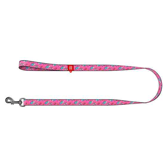 Повідець для собак нейлоновий WAUDOG Nylon, малюнок "Єдиноріг", Ш 20 мм, Дов 122 см Коломия