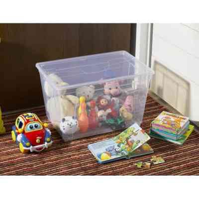 Контейнер для хранения DEA home Easy прямоугольный на колесах Прозрачный 46 л (20081) Винница