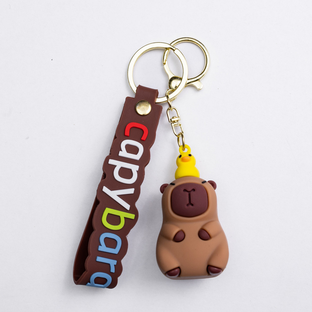 Дитячий силіконовий брелок Капібара 3×5 (см) для ключів, на сумку і рюкзак (рандом) HP-55-22BR Коломия - фото 4