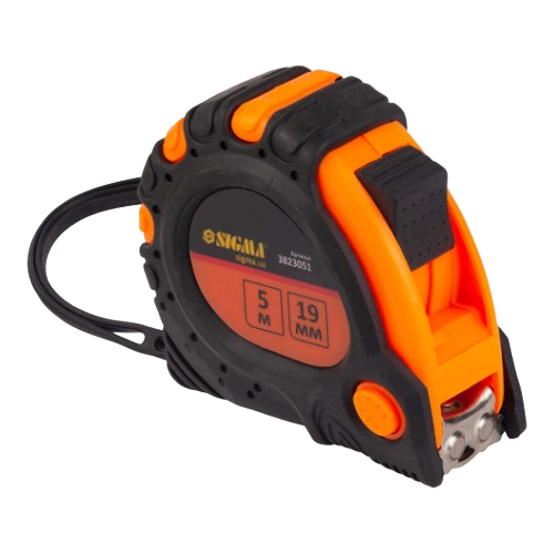 Рулетка магнітна фіксатор + гальмо 5м*19мм SIGMA Житомир