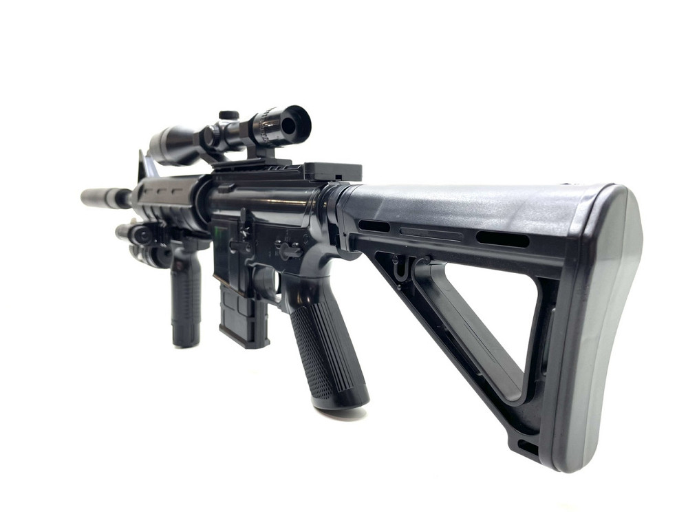 Автомат із лазерним прицілом на пластикових кульках звук світло Чорний (P.1158D) Чернігів - фото 7