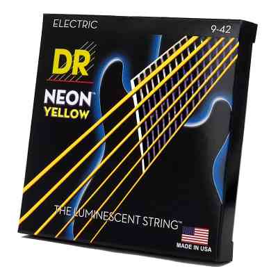 Струни для гітари DR Strings NEON Yellow Electric - Light (09-42) (NYE-9) Вінниця
