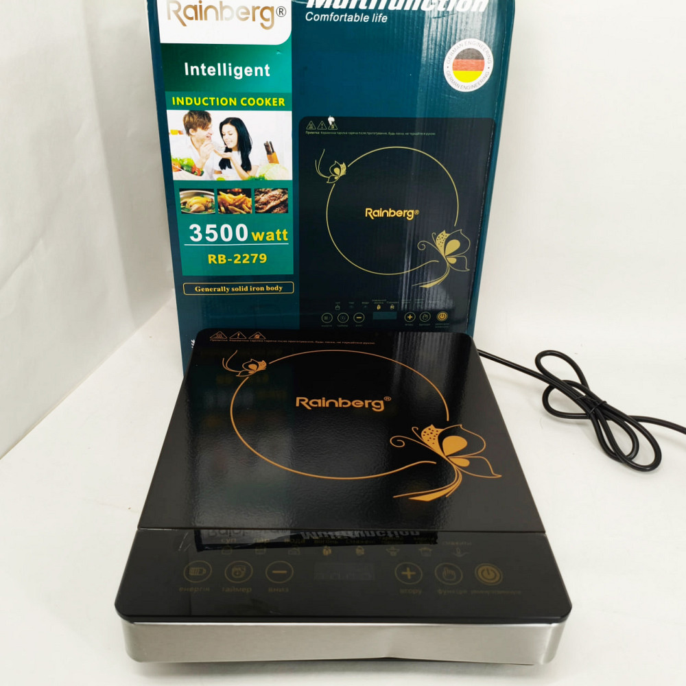 Побутова плита для приготування Rainberg, Маленька електрична плитка, Плита переносна для дому HA-45 Львів - фото 7