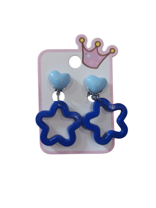 Кліпси дитячі Зірочки 45 на 30 мм синій Київ - фото 1